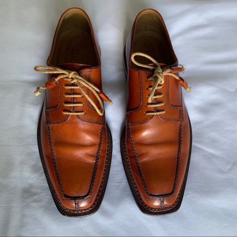 Stefanobi Split Toe Whisky Leather Lace  Up SZ 8.5